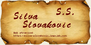 Silva Slovaković vizit kartica